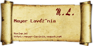 Meyer Lavínia névjegykártya
